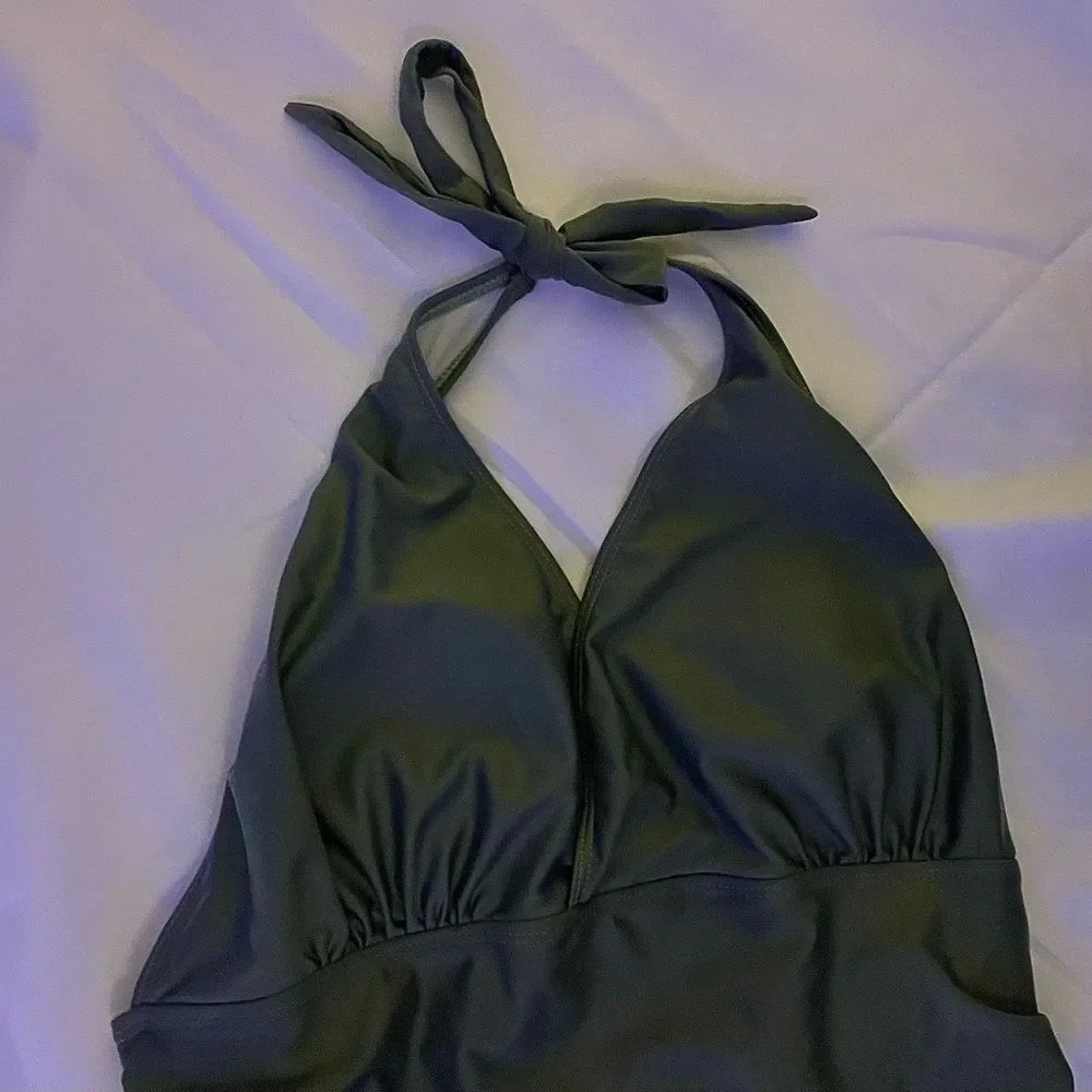 SHEIN Gray and White‎ Swimsuit